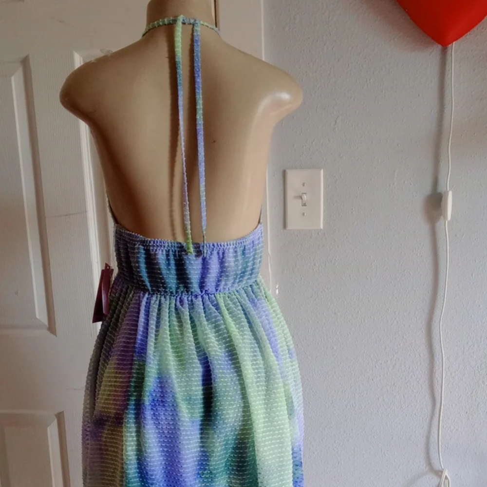 wild fable Pastel Gradient Pleated Dress (Green, Lavender, Pink) - Picture 8 of 11